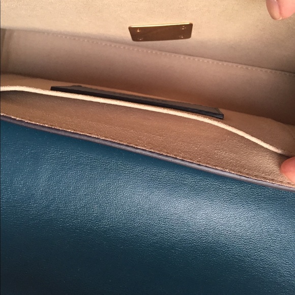 NEW never used! Givenchy Blue Snake Effect Leather Chain Bag - Picture 5 of 8